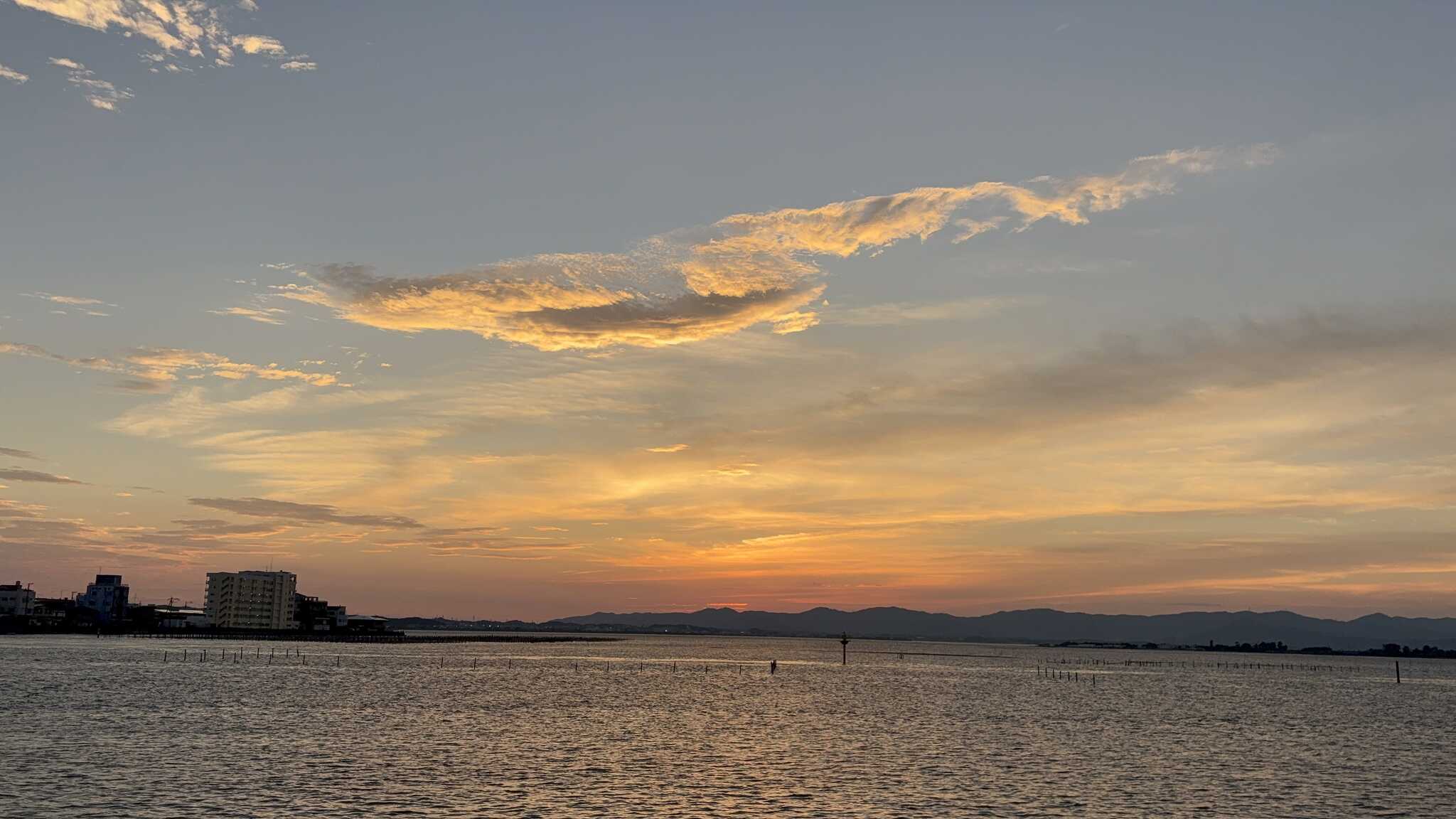 浜名湖夕日