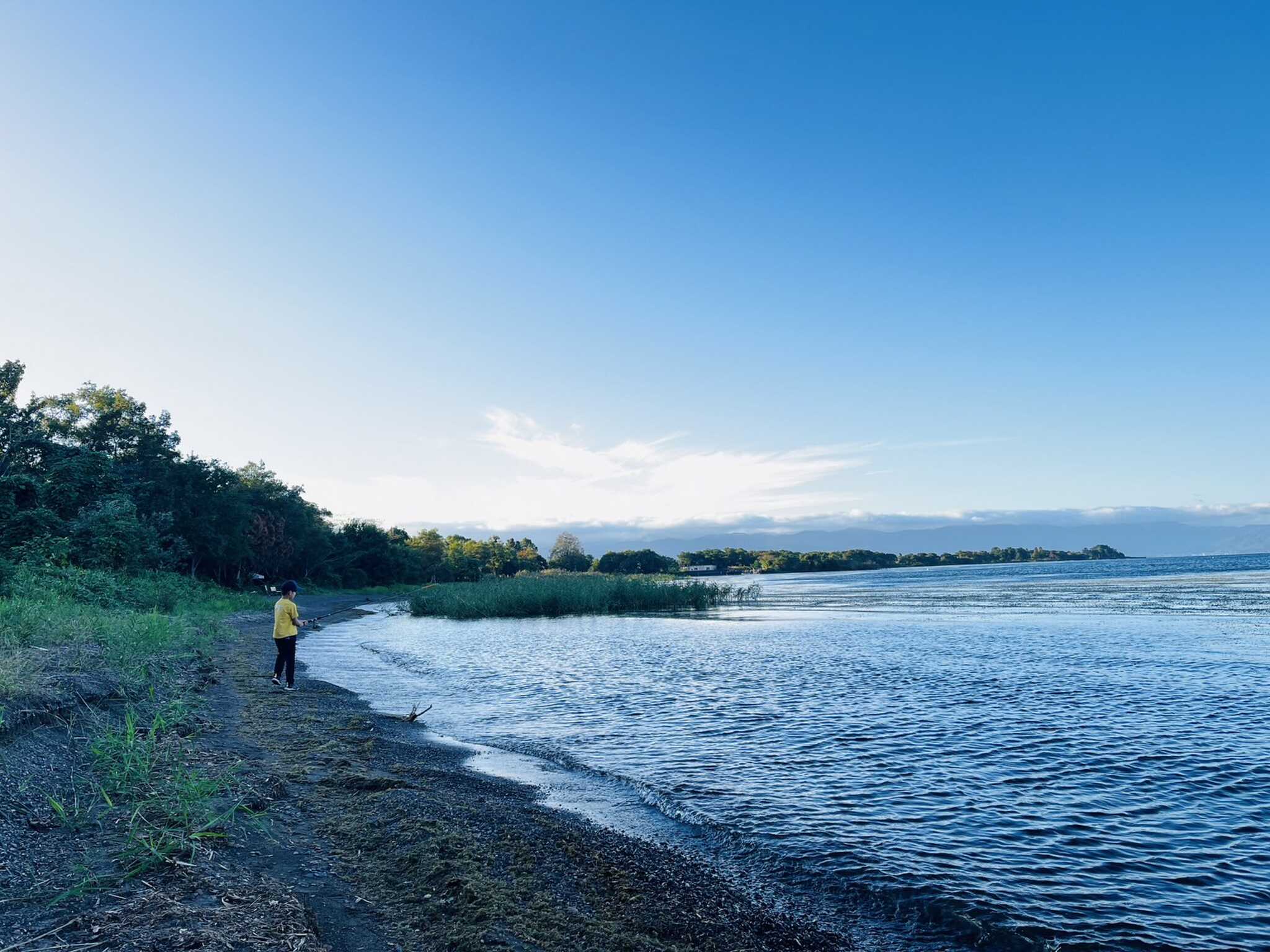 琵琶湖がすぐそこです