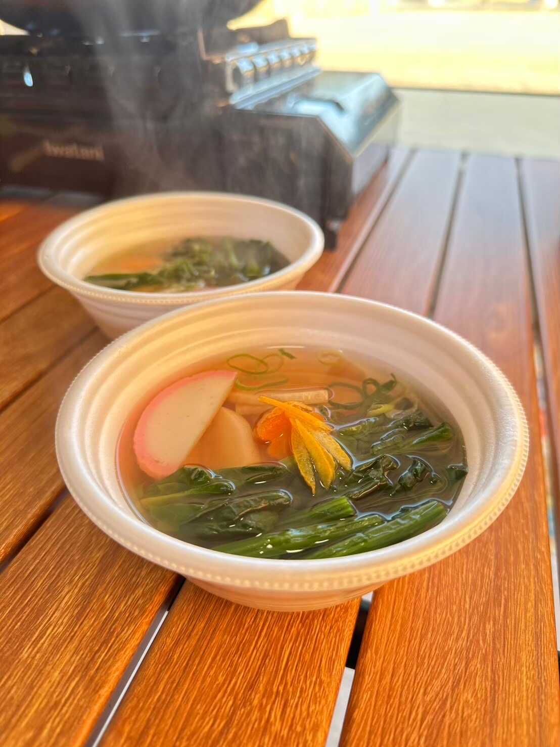 お正月にお雑煮を無料でいただきました。