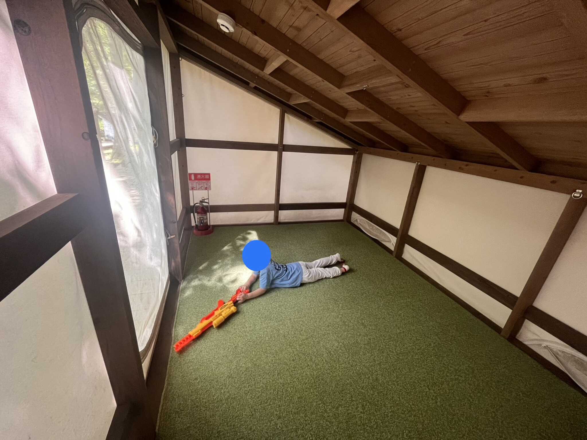 キャビンの中、風は入りますが、虫は入ってこないようになってます。