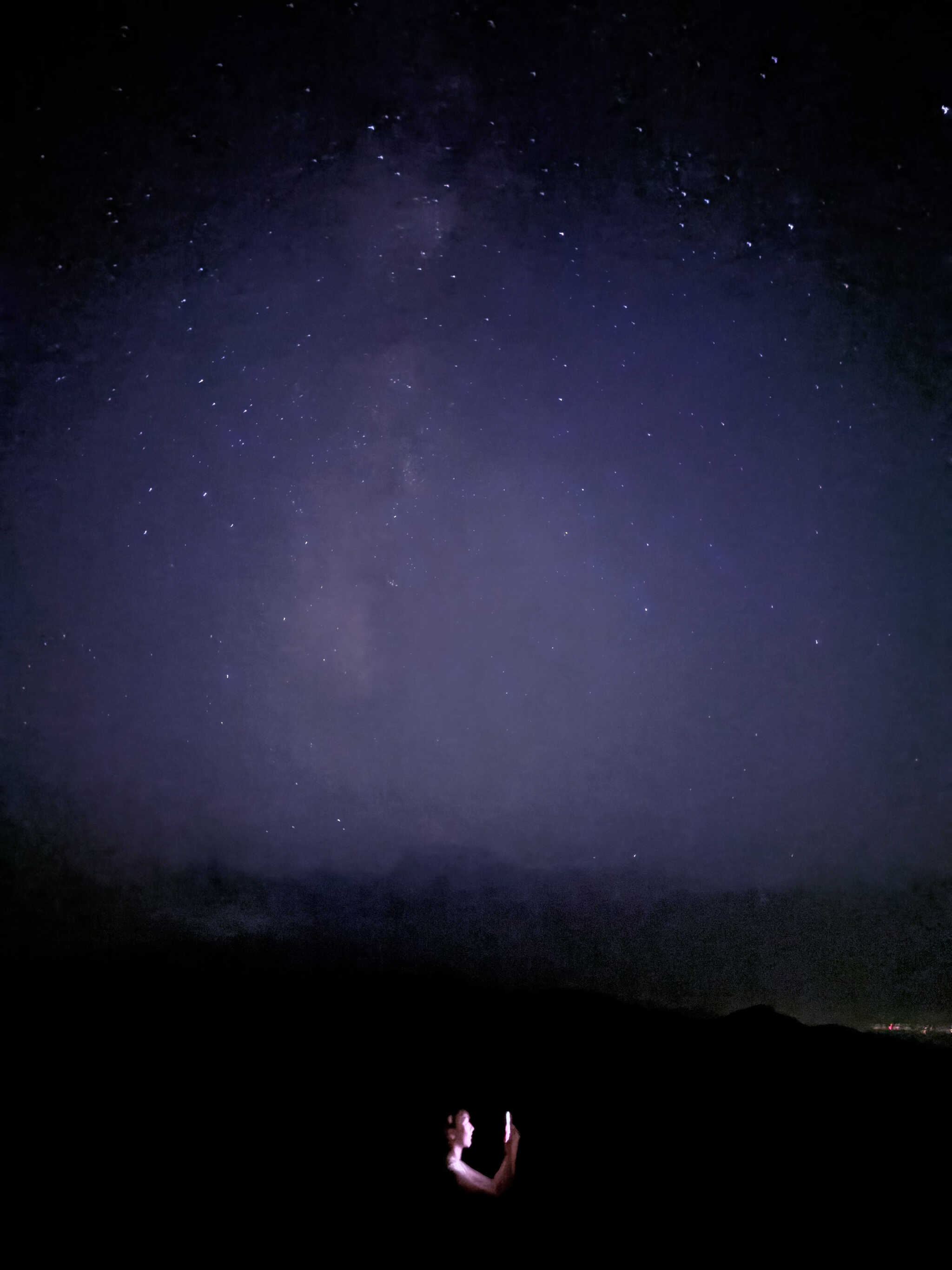 携帯で撮った星空