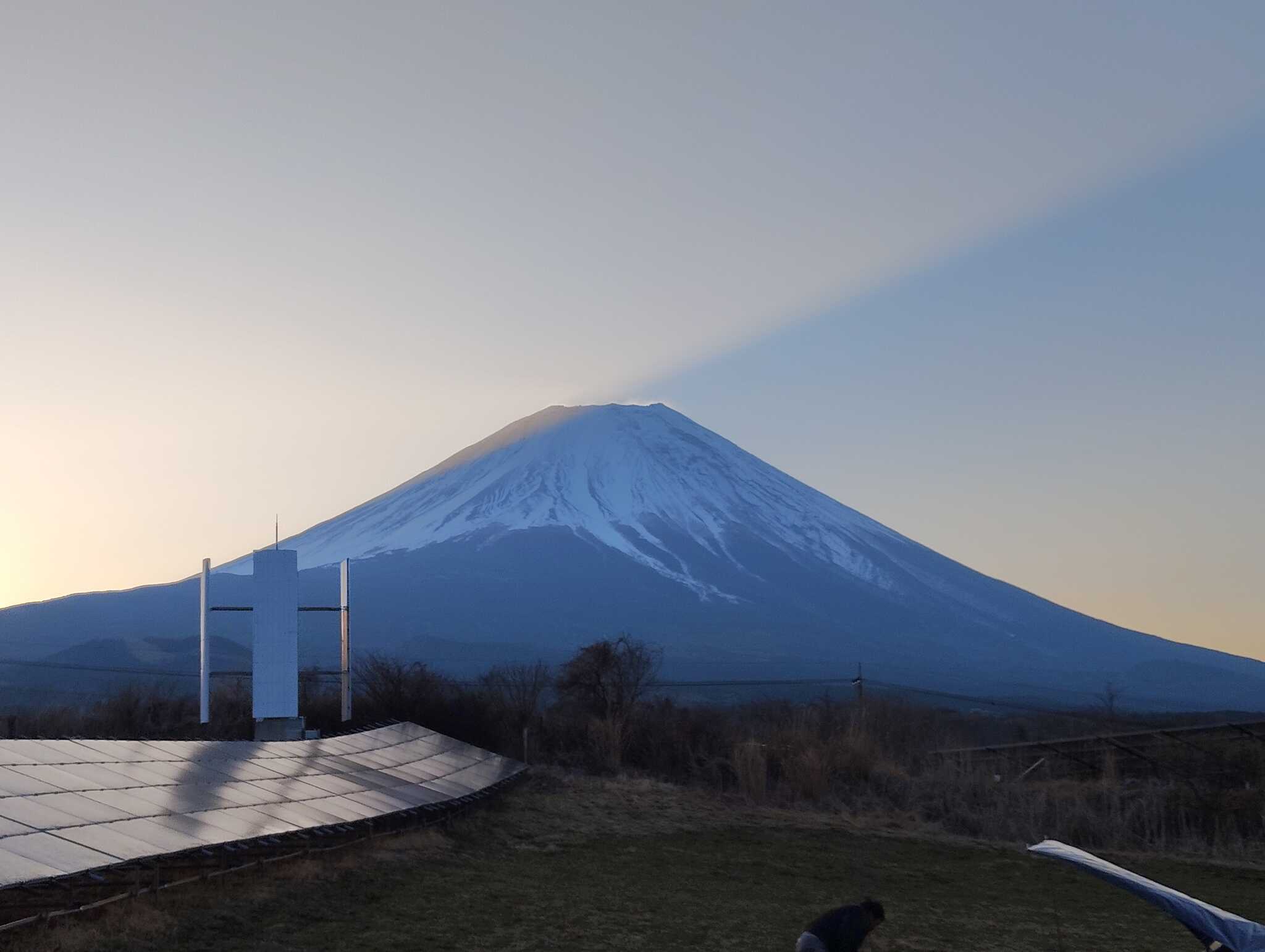 テント傍から見た富士山