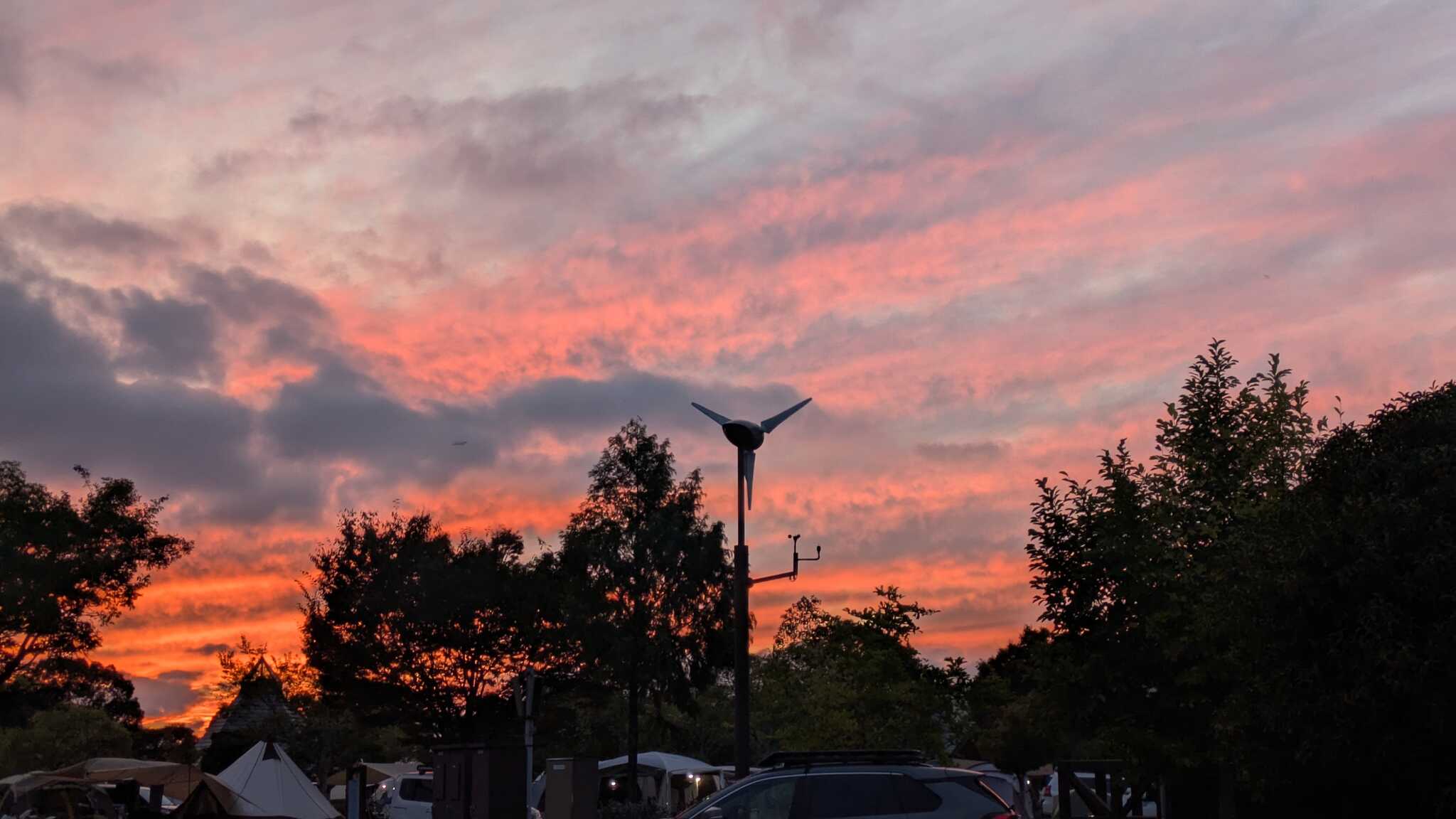 サイトからの夕焼け