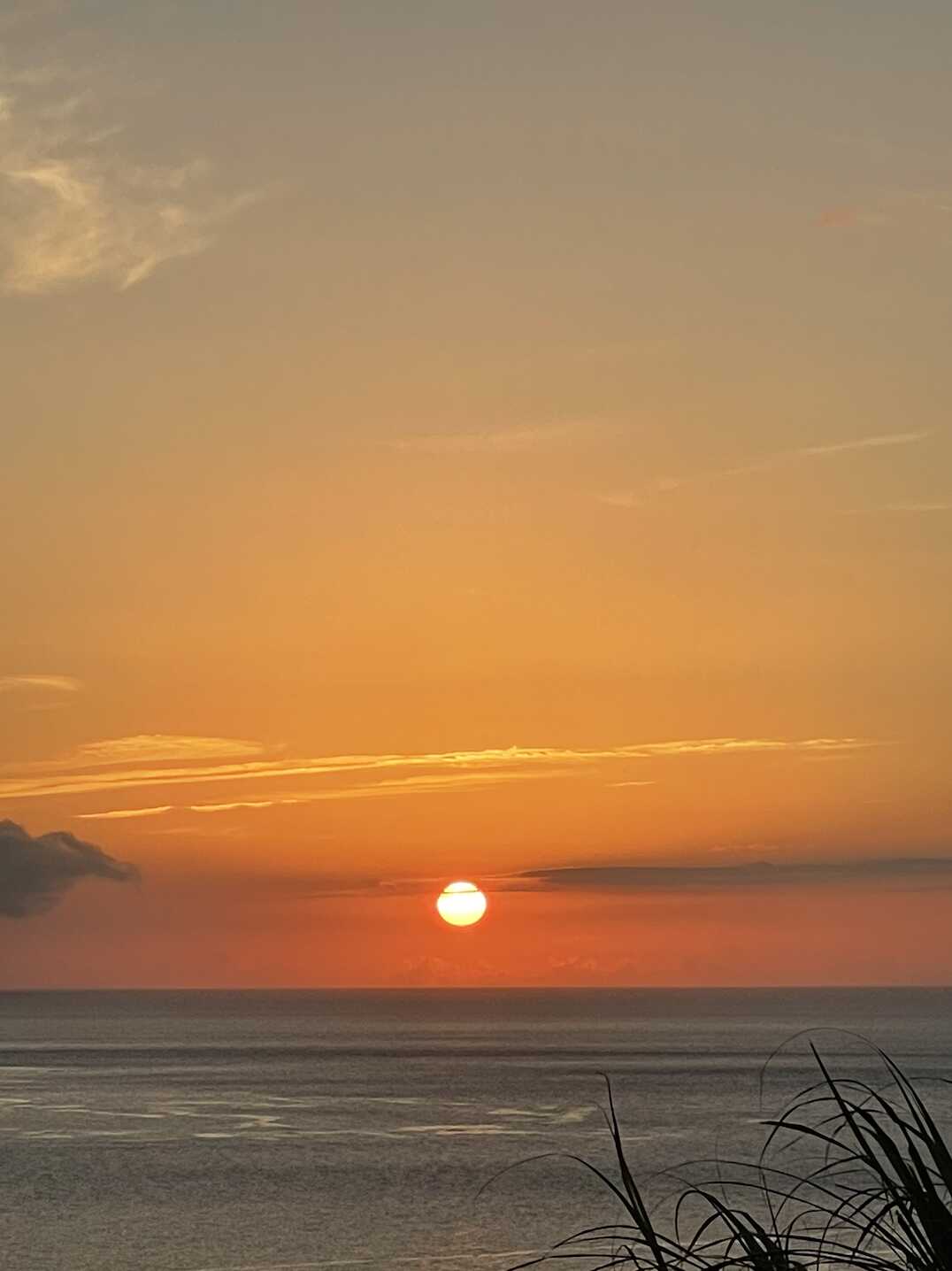 観測所からの夕日の眺め