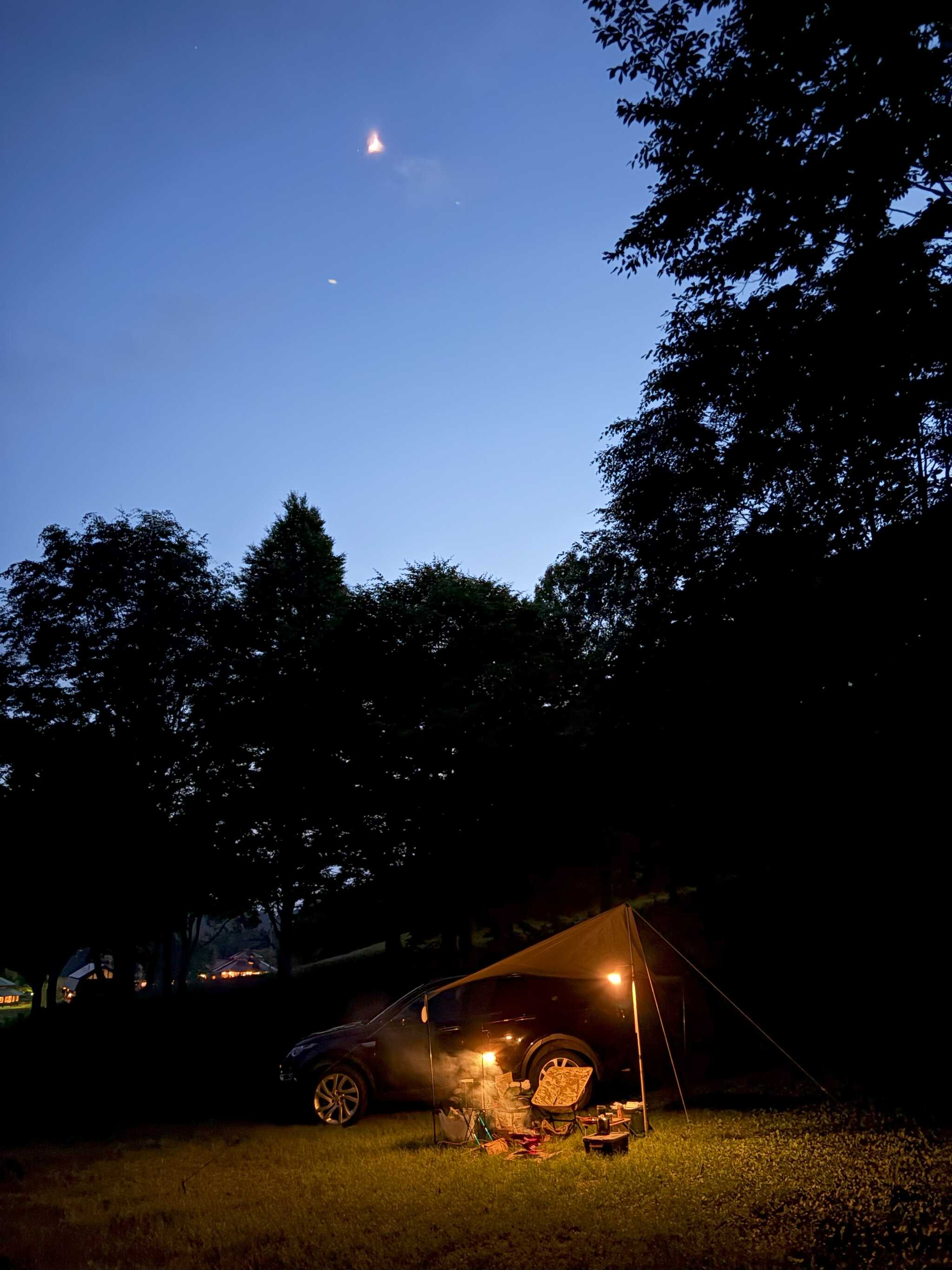 月夜のソロキャンプ