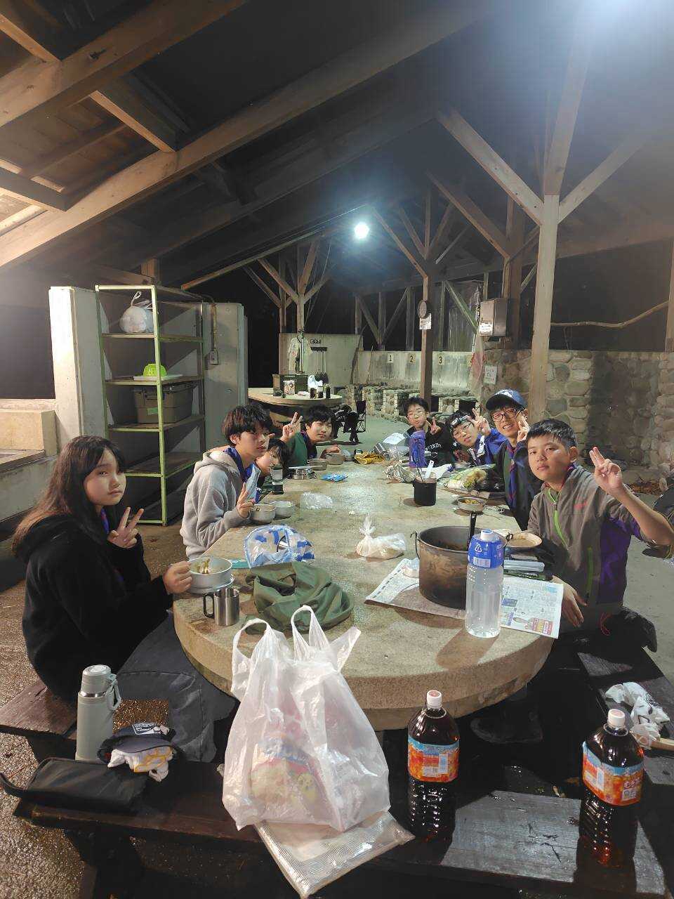 夕食の様子