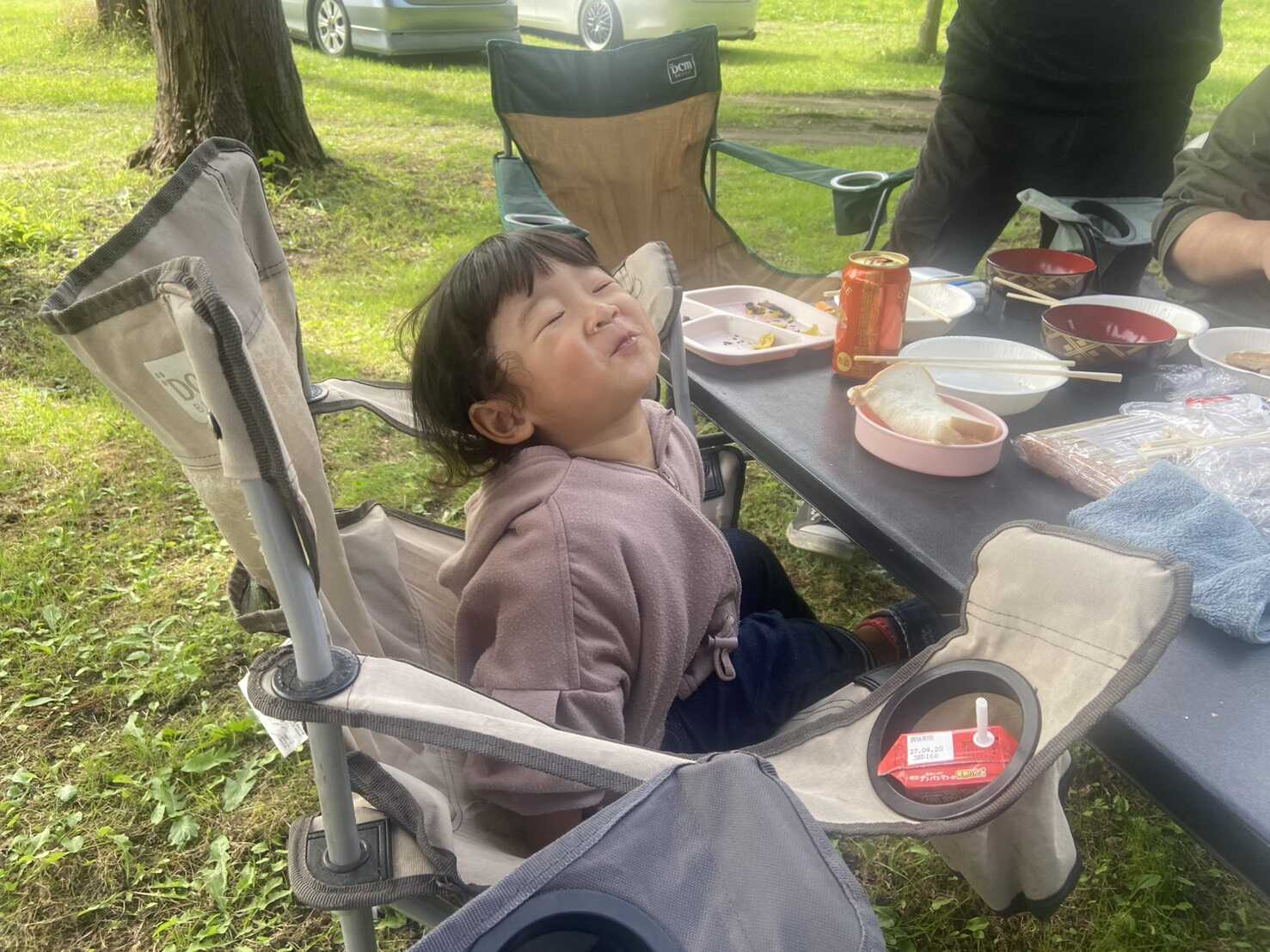 楽しそうにしている孫。