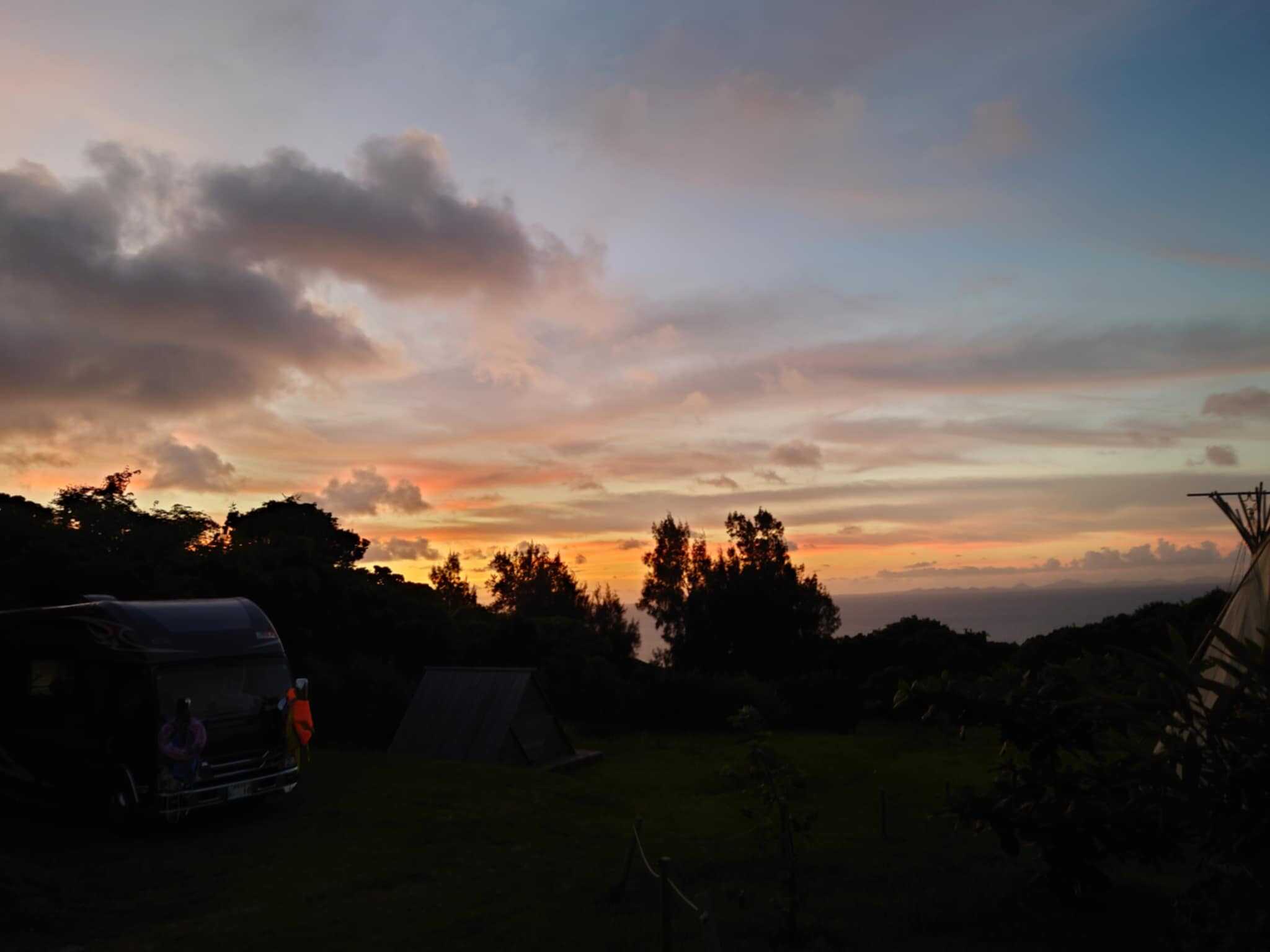 2泊ともきれいな夕日でした