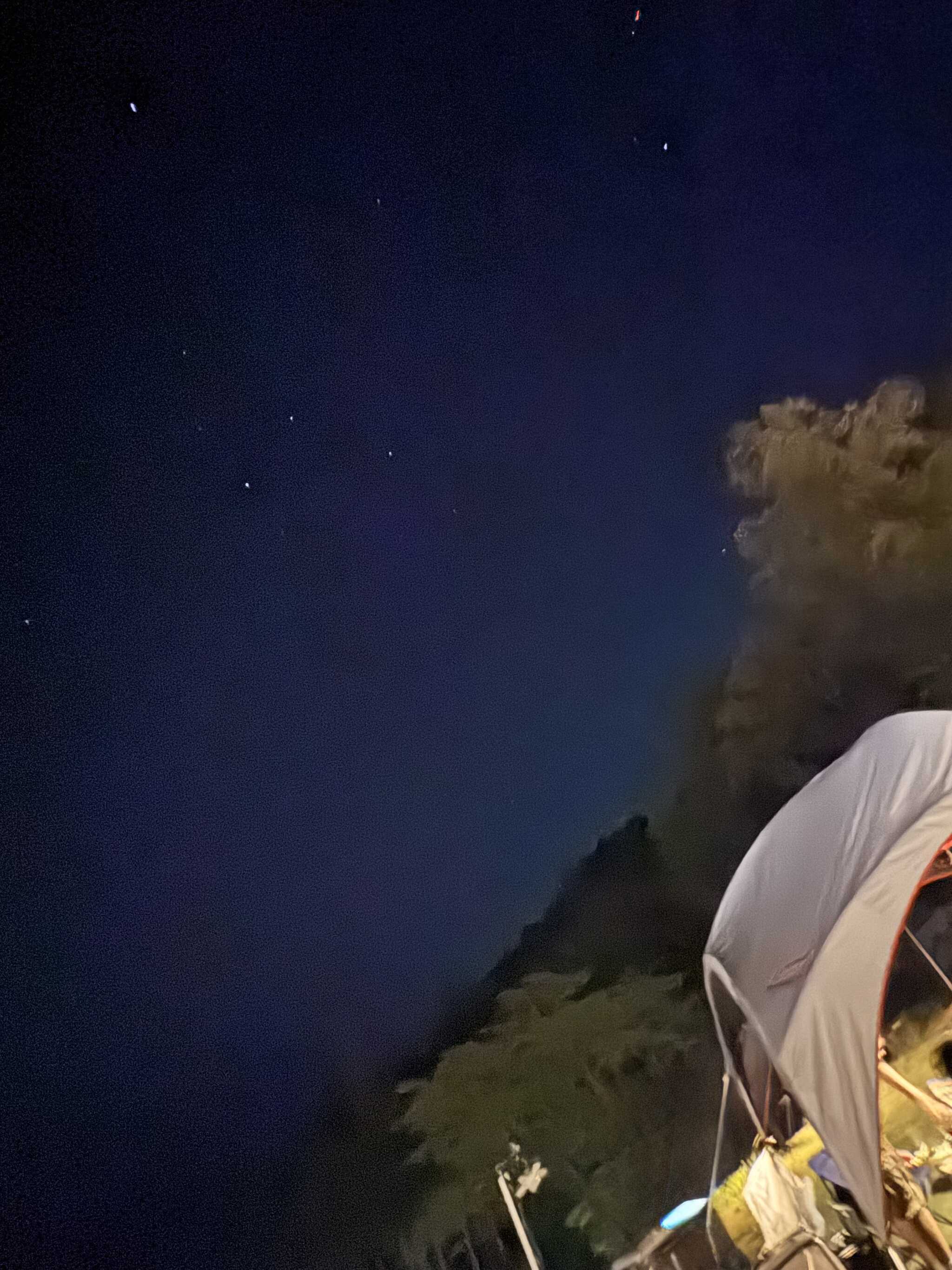 夜は星空まぁまぁ見れて良かったです。