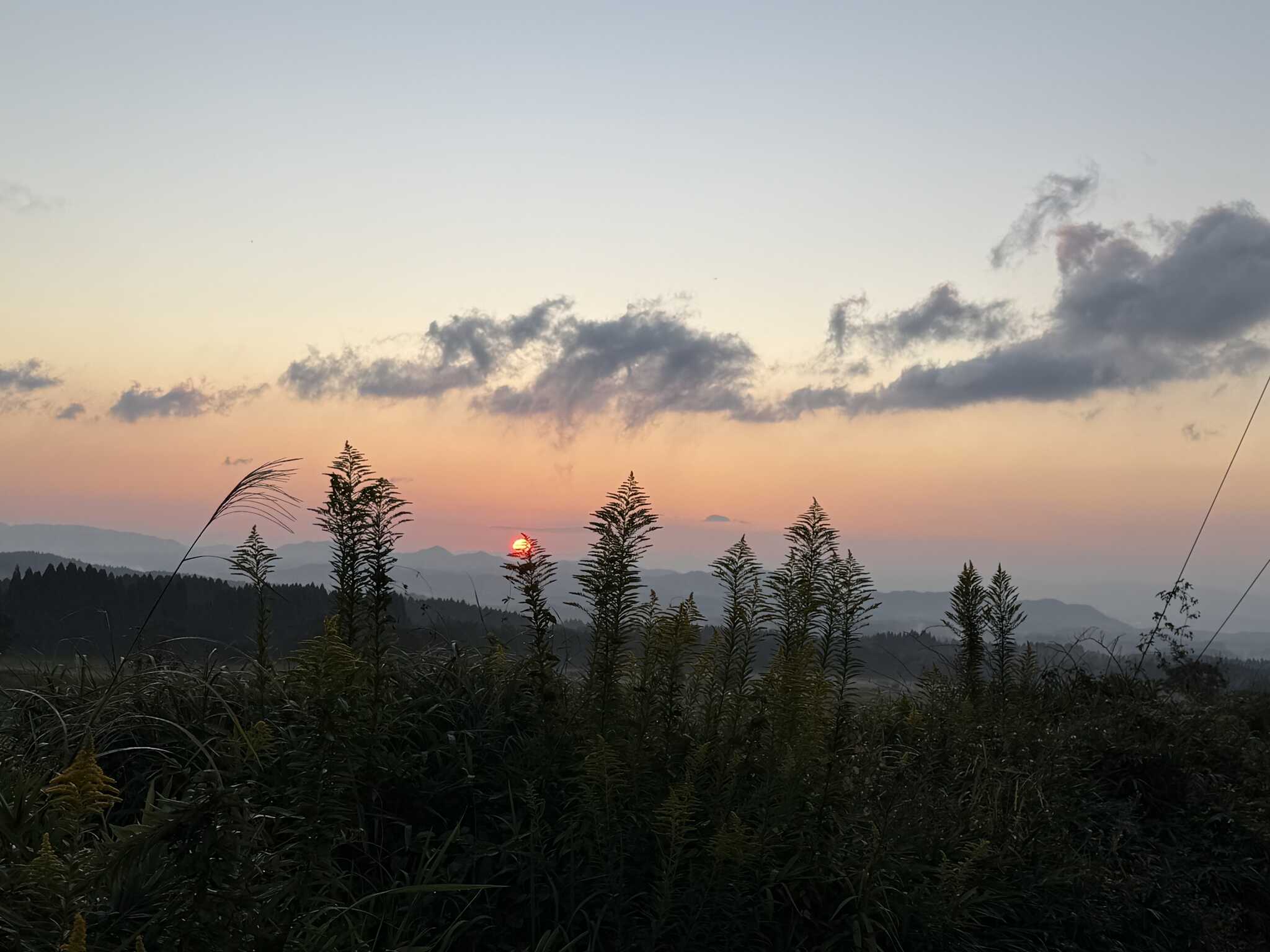 6時過ぎから朝陽がのぼるのをみれました