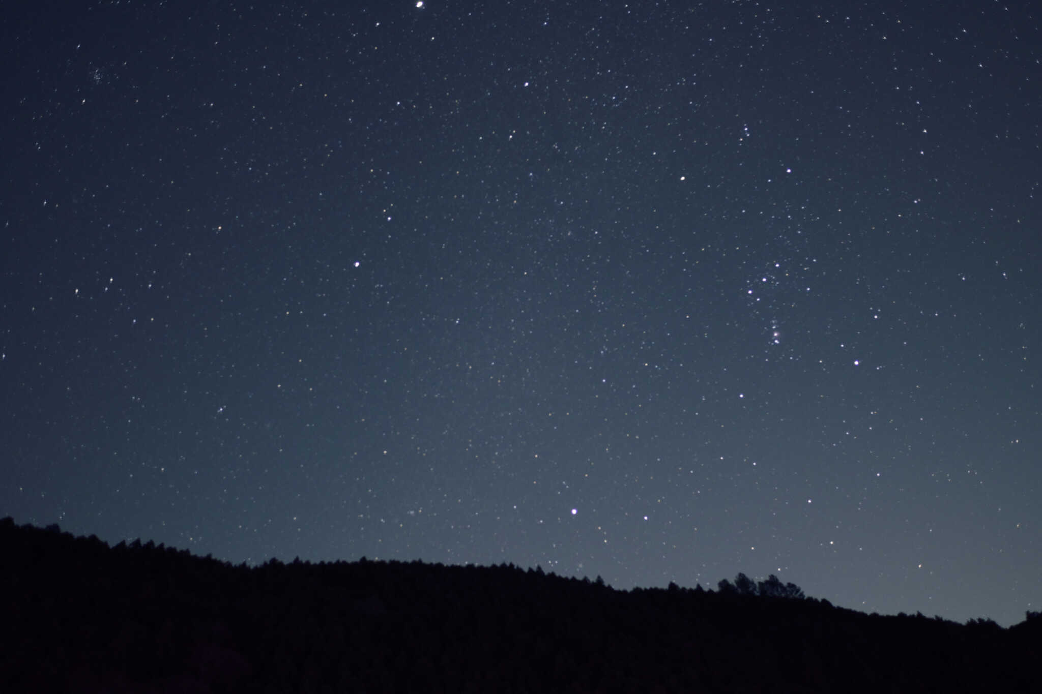 夜の星空・オリオン座