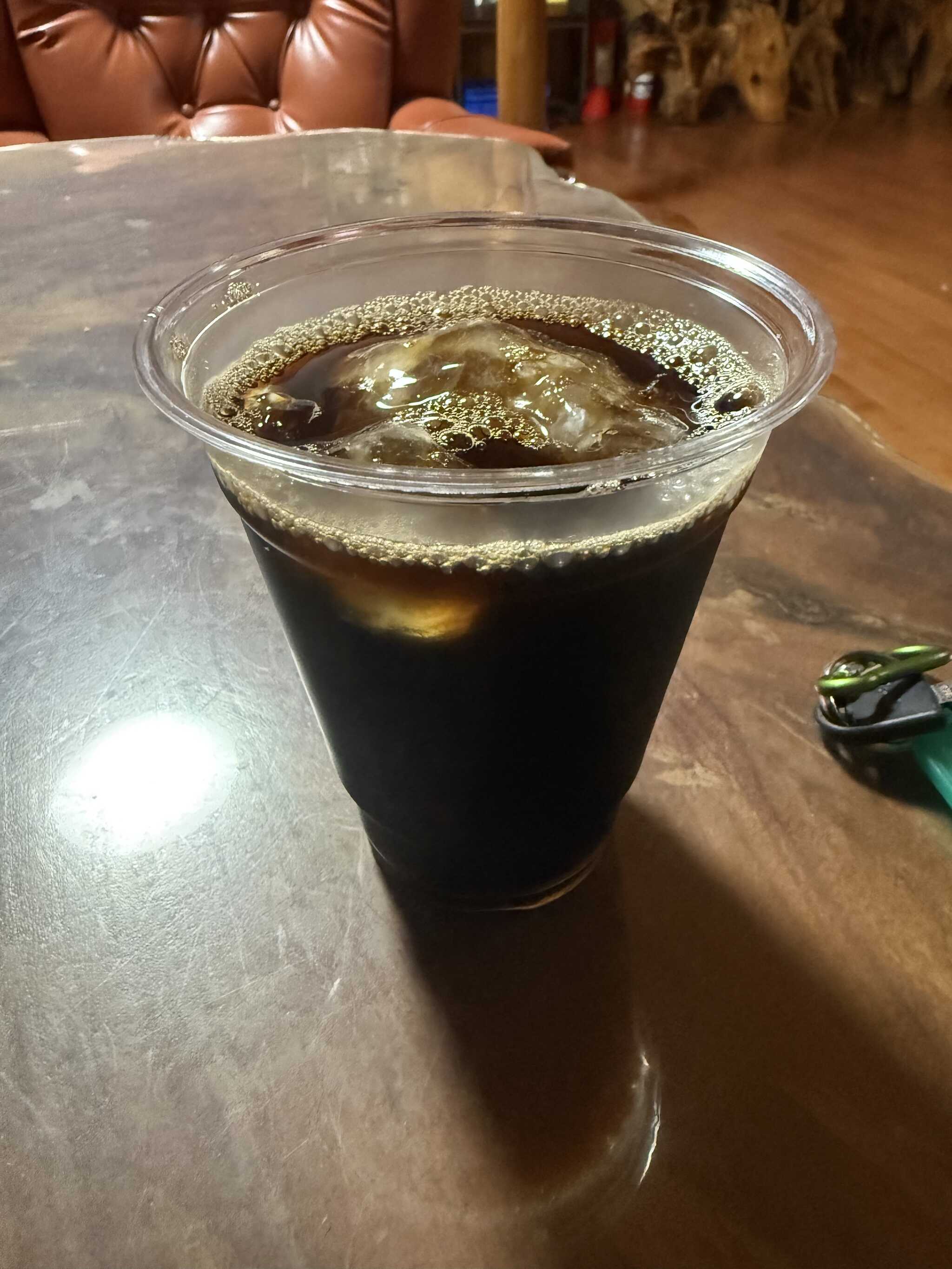 温泉上がりのアイスコーヒー