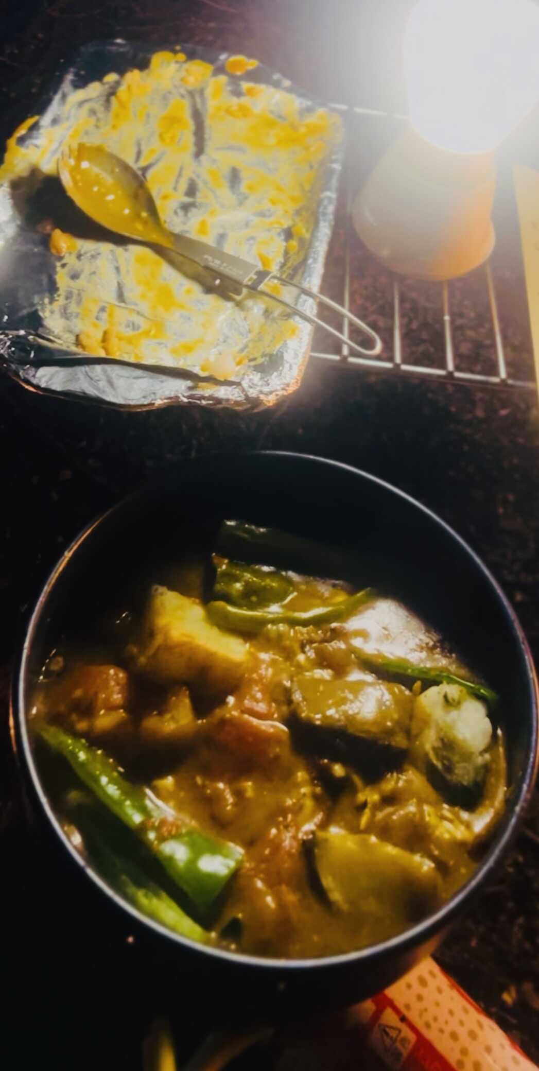 夕飯の野菜チーズカレー