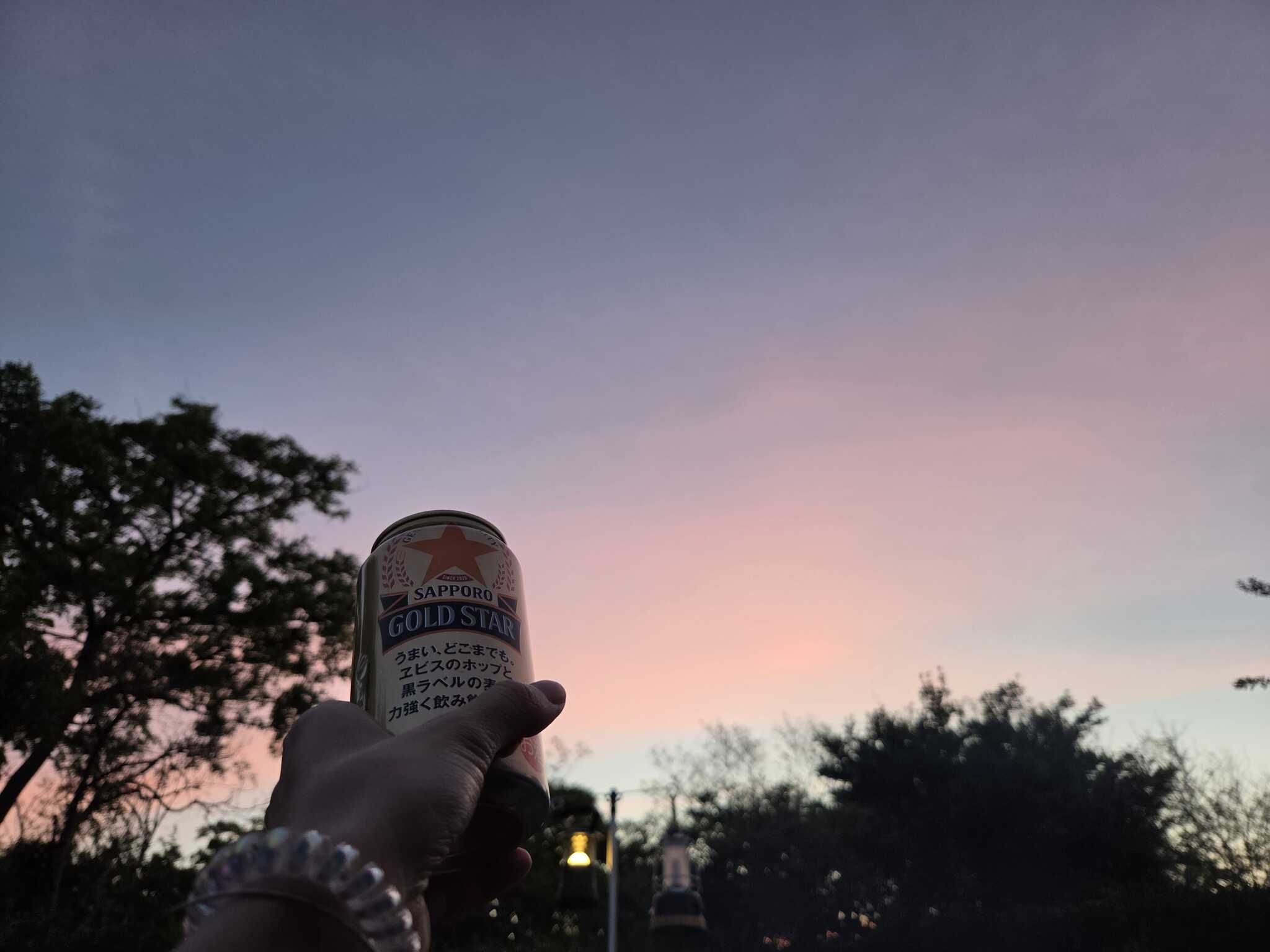 夕日に乾杯