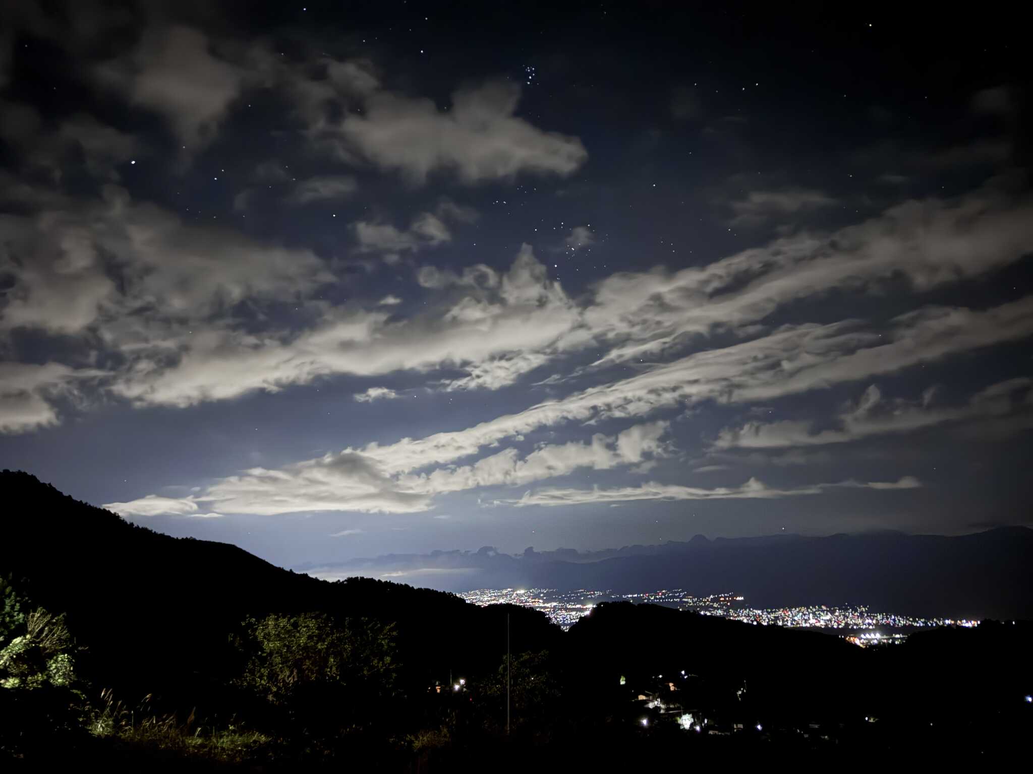 甲府盆地の夜景