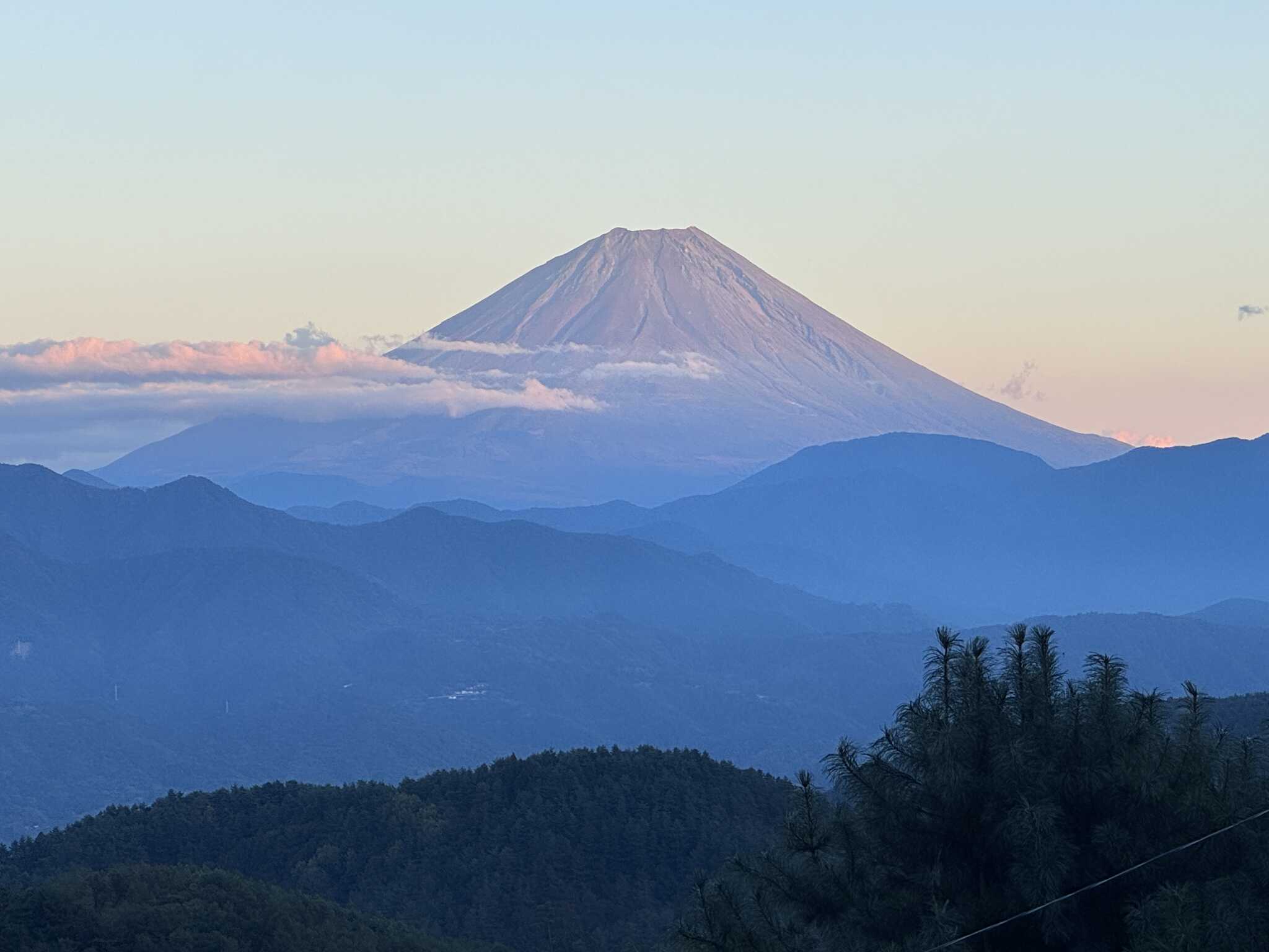 夕方の富士山