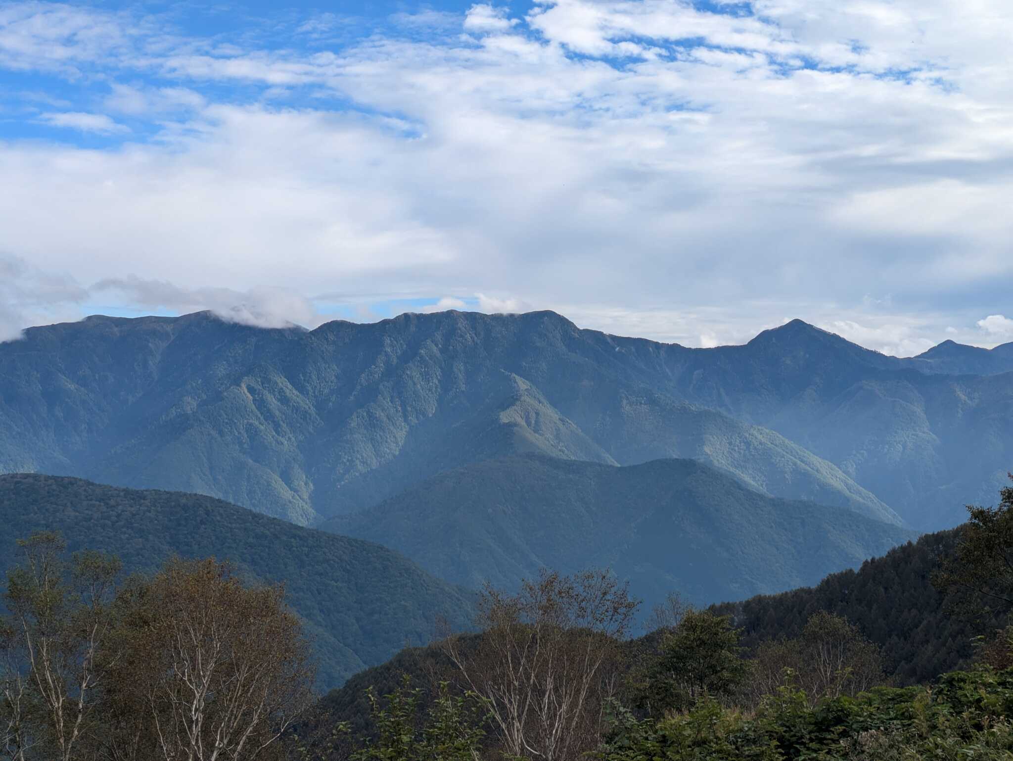 正面の景色