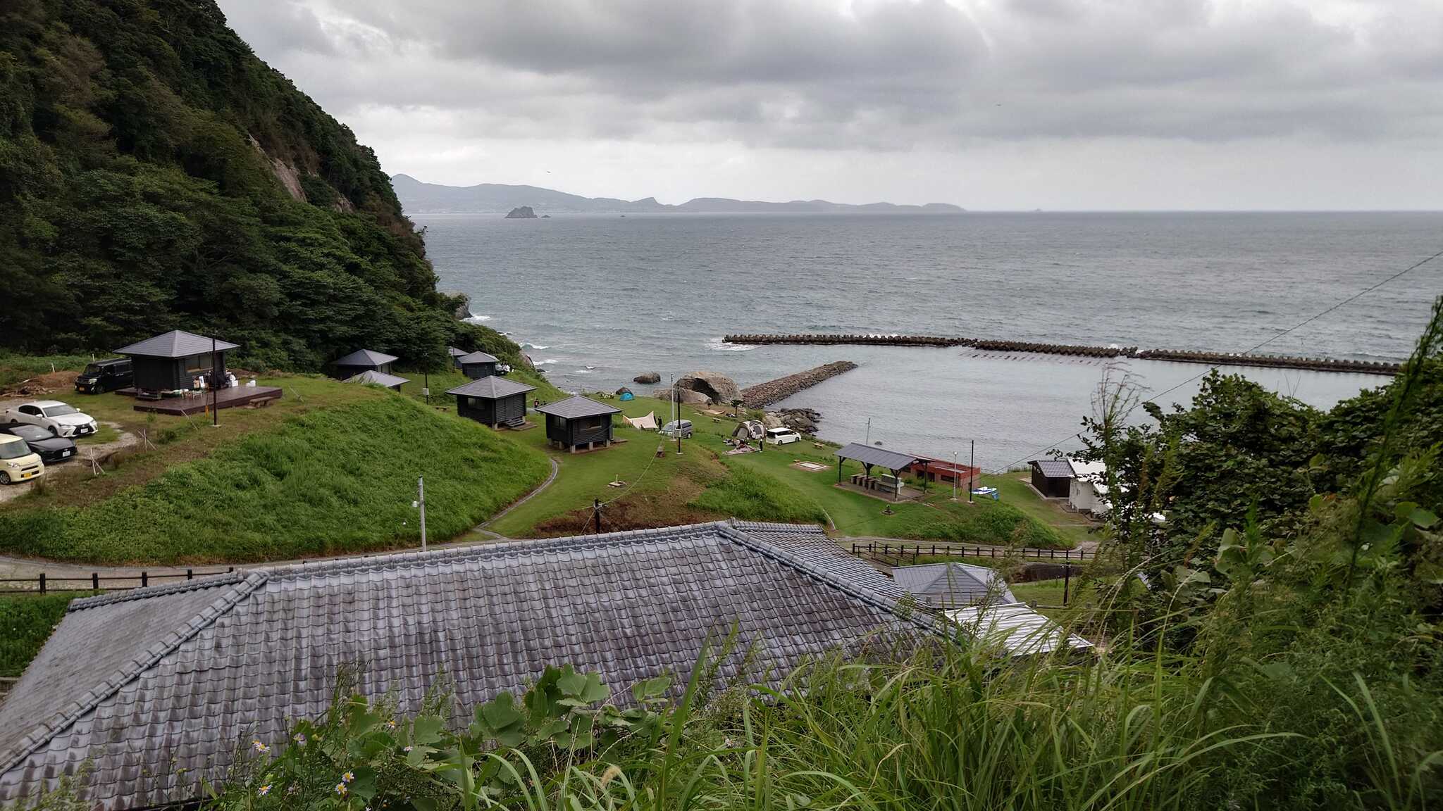 管理棟の上から