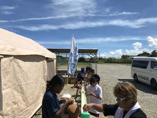 In front of Shirai Beach camp. photo 5