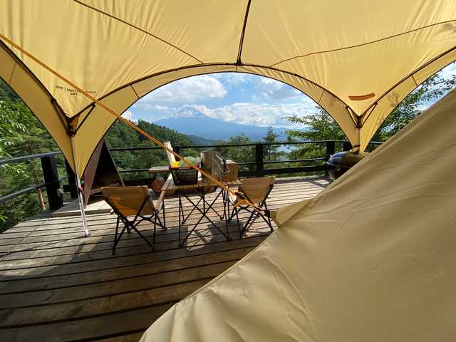 プレオープン 絶景の眺望 手ぶらキャンプサイト 母の白滝プラン 森と湖の楽園 Work Shop Camp Resort なっぷ 日本最大級のキャンプ場検索 予約サイト なっぷ